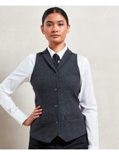 P-PR626-Womens Herringbone Waistcoat 2